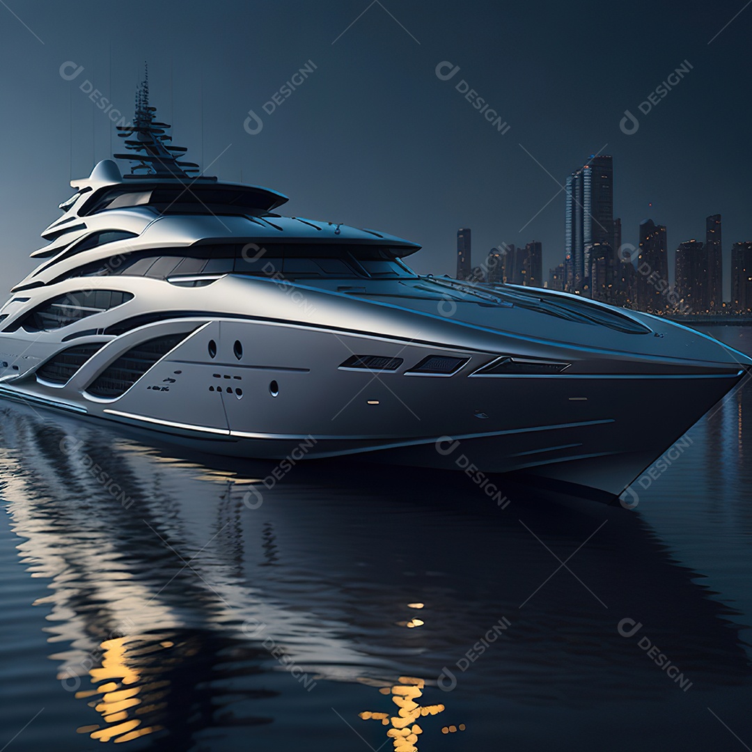 Imagem realista de iate