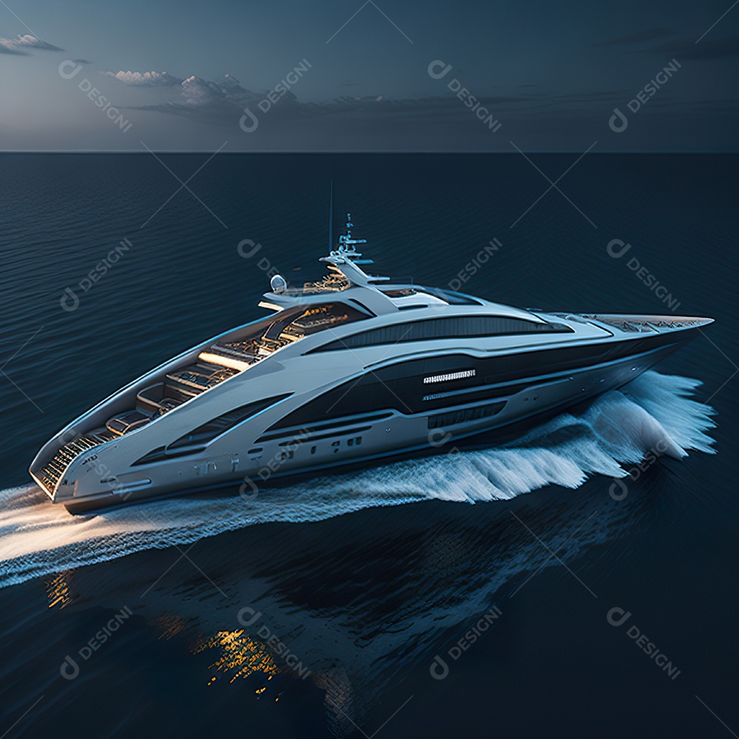 Imagem realista de iate