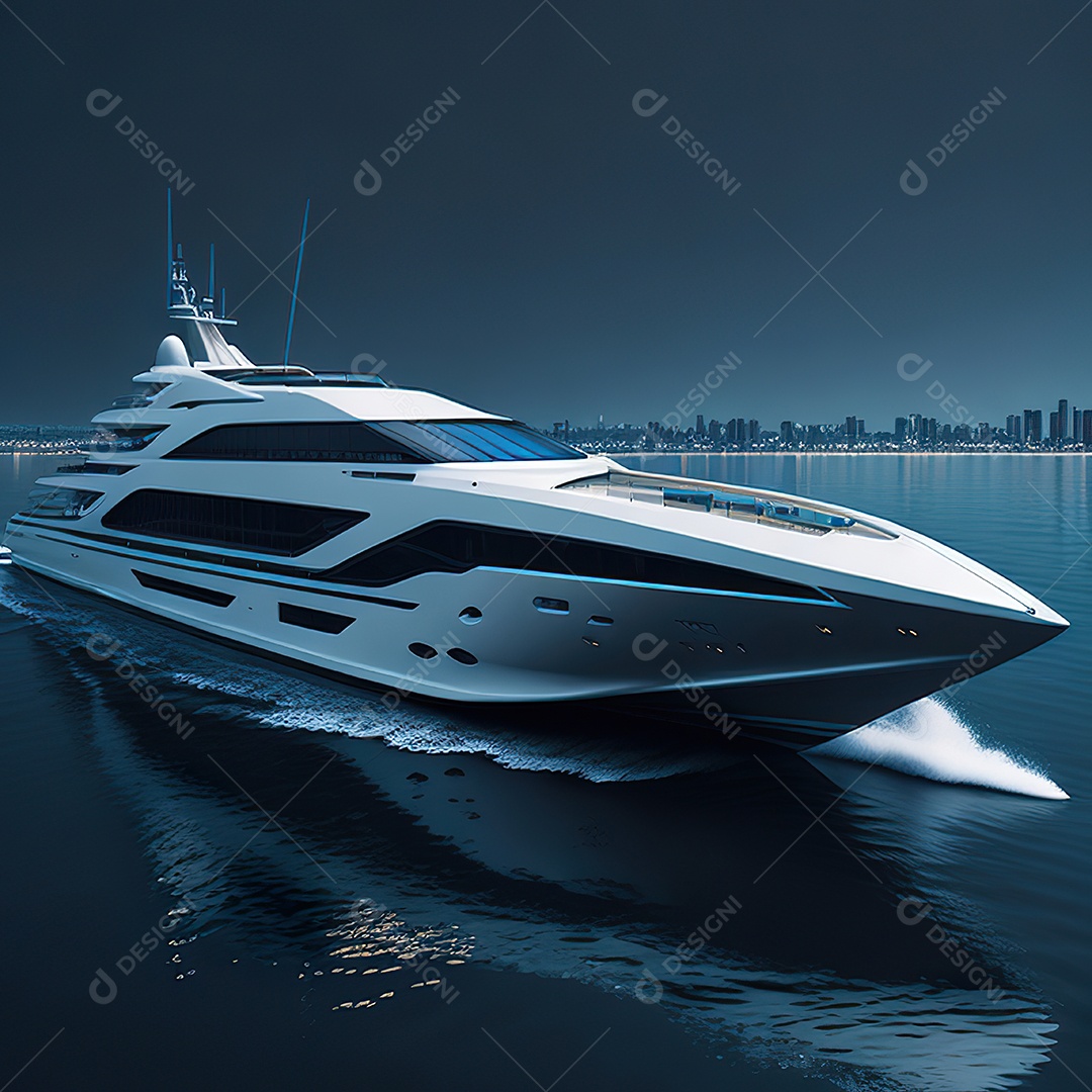 Imagem realista de iate