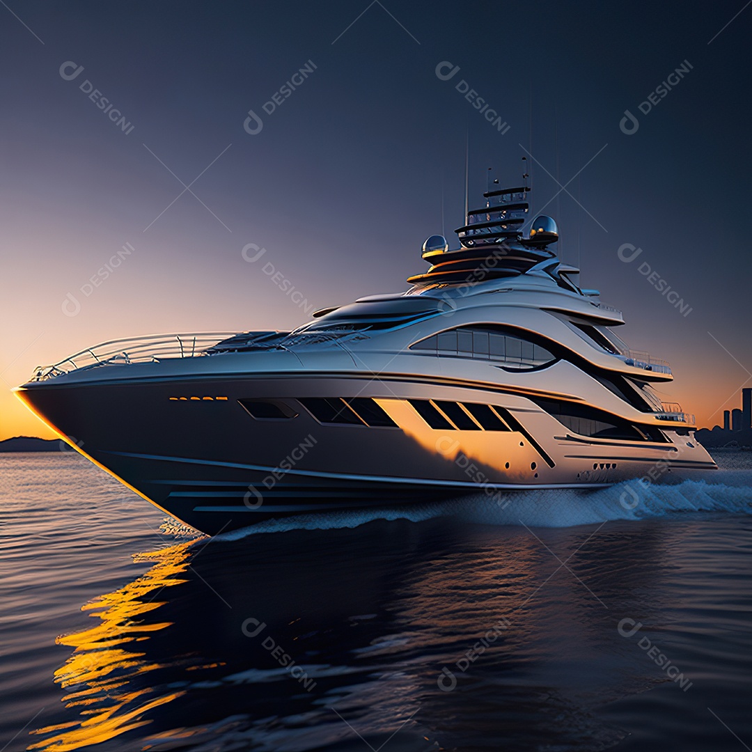 Imagem realista de iate