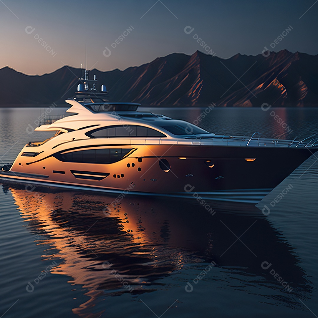 Imagem realista de iate