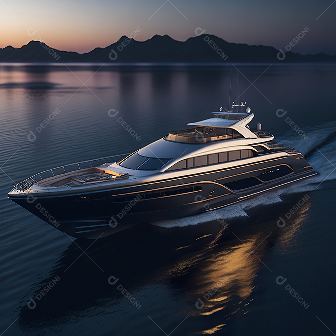 Imagem realista de iate