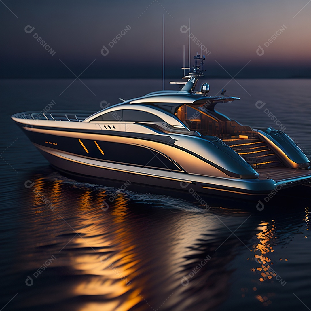 Imagem realista de iate