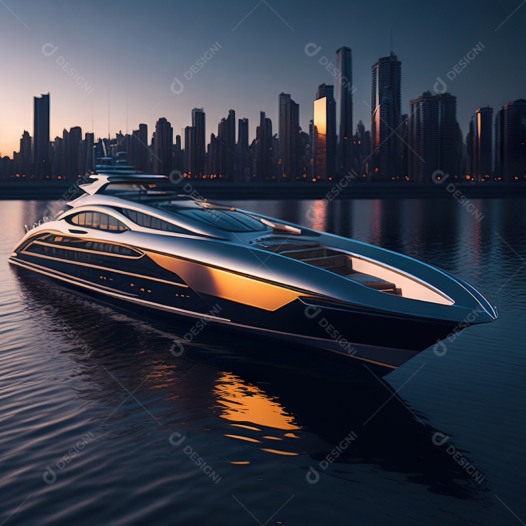 Imagem realista de iate