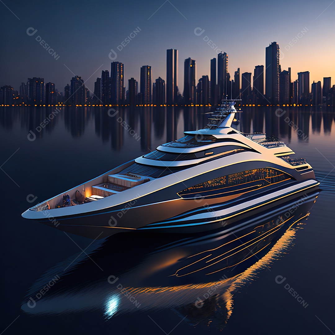 Imagem realista de iate