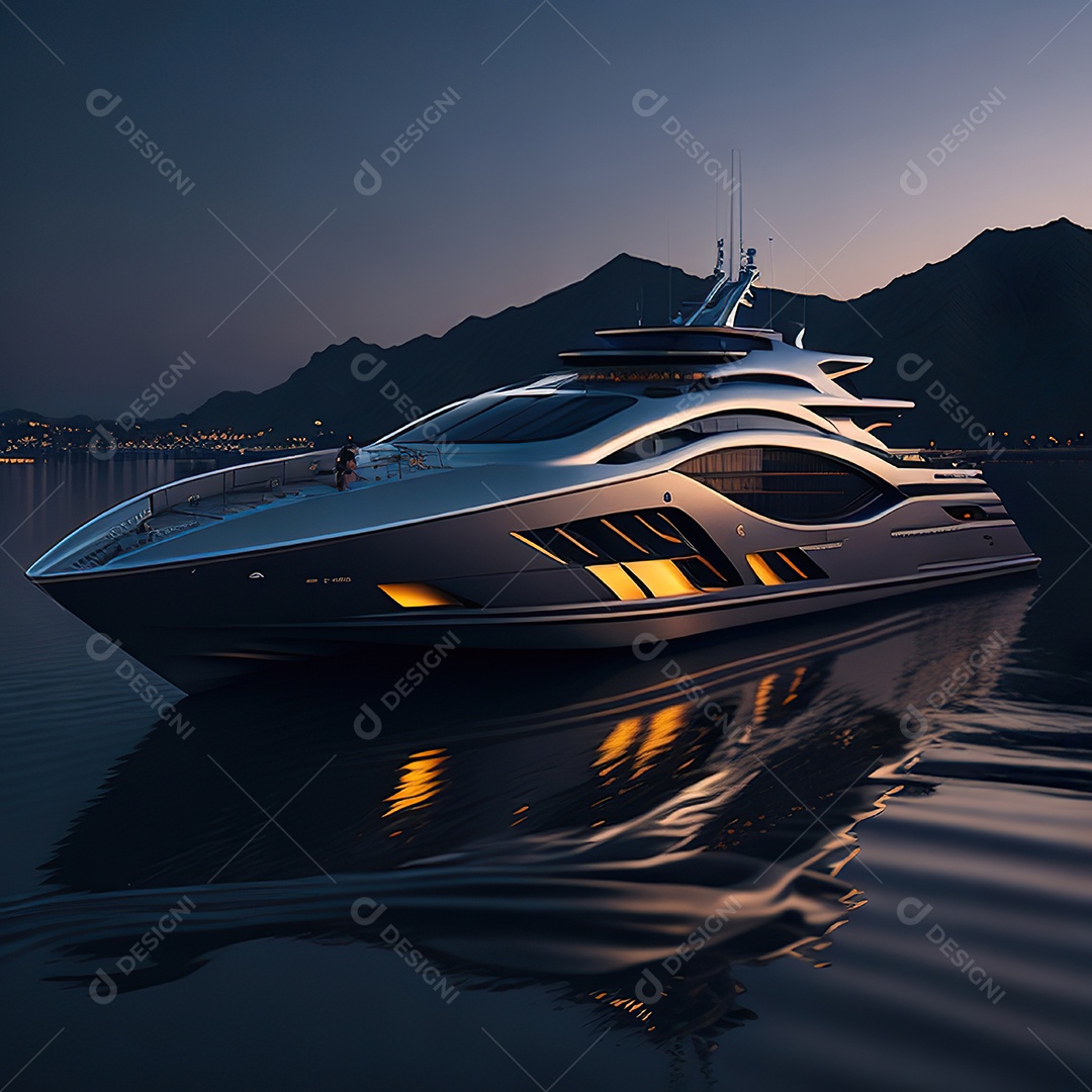 Imagem realista de iate