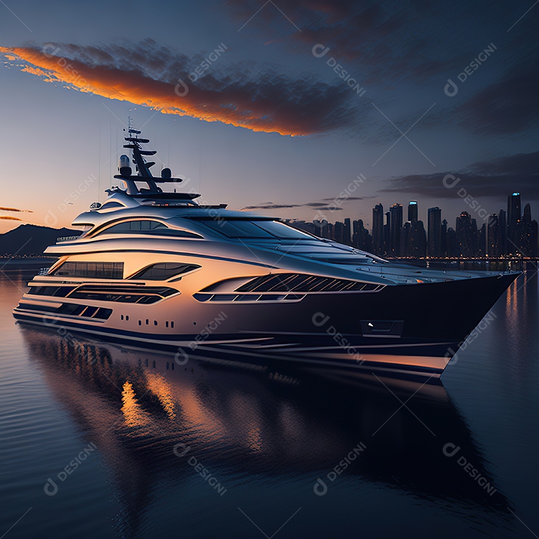 Imagem realista de iate