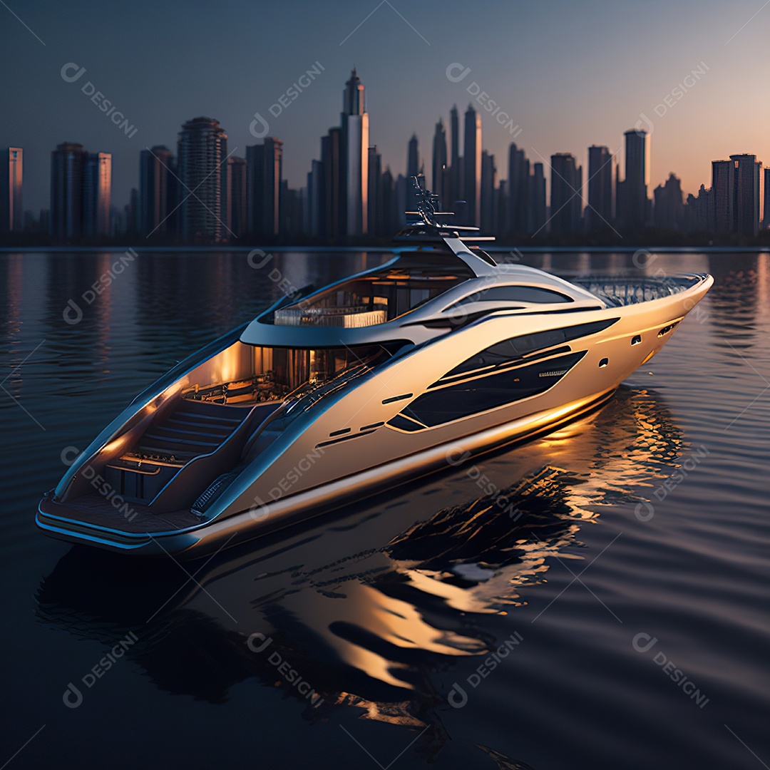 Imagem realista de iate