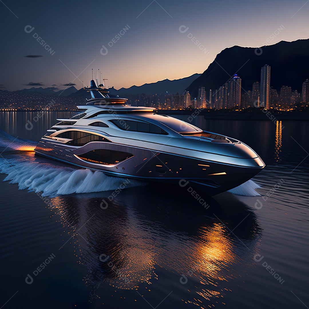 Imagem realista de iate