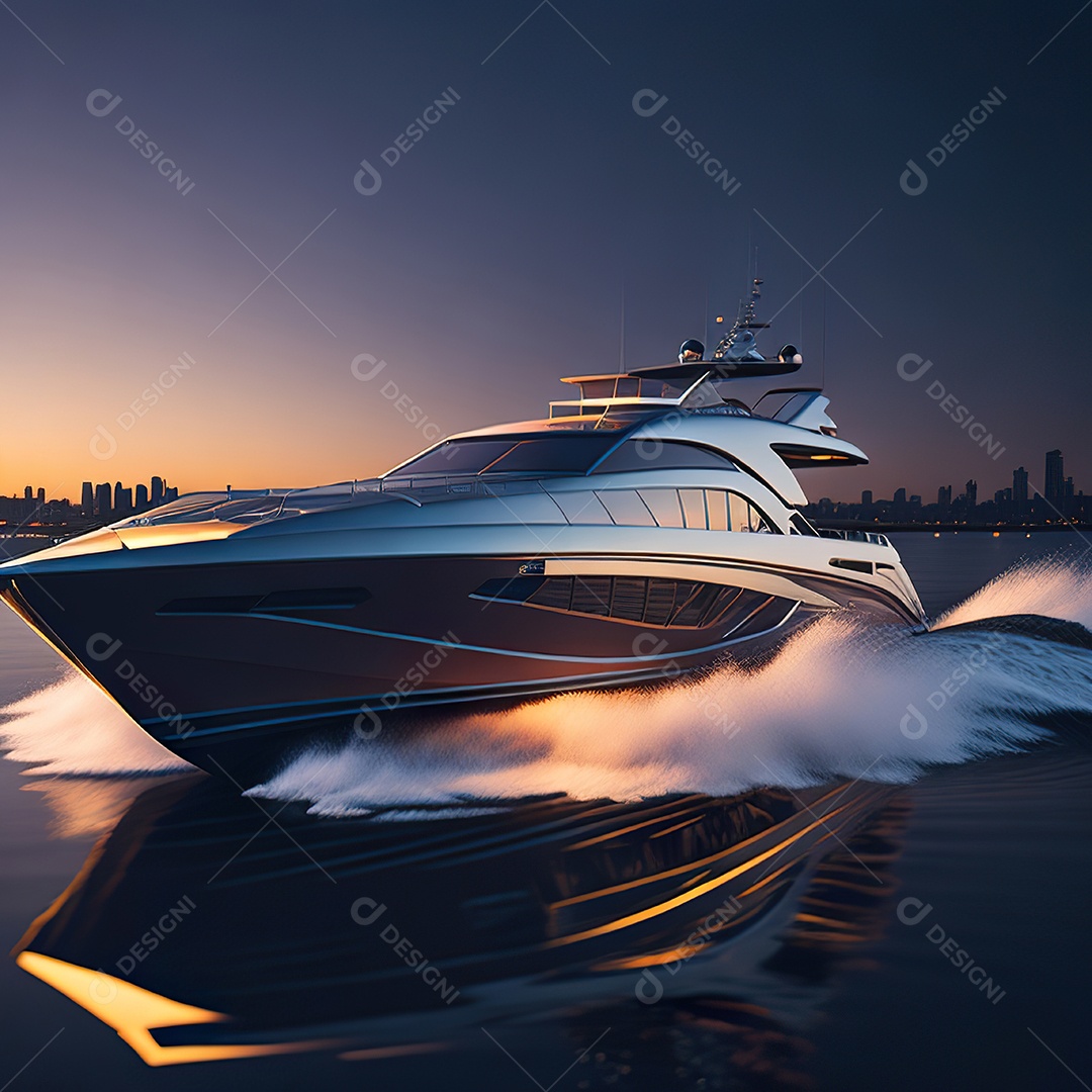 Imagem realista de iate