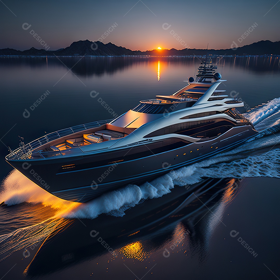 Imagem realista de iate