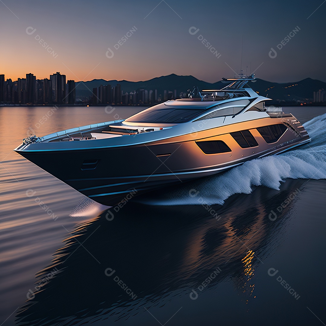 Imagem realista de iate