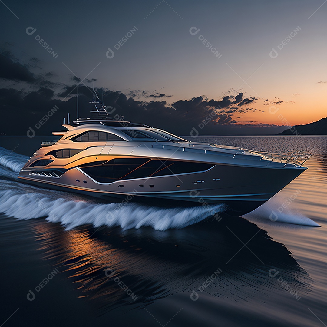 Imagem realista de iate