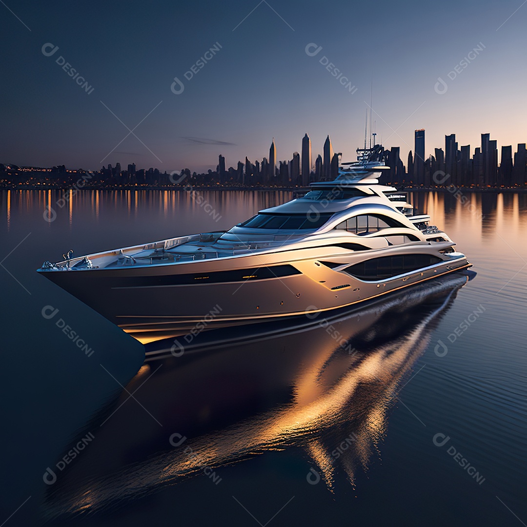 Imagem realista de iate