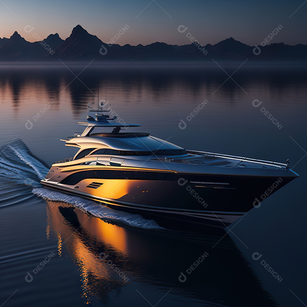 Imagem realista de iate