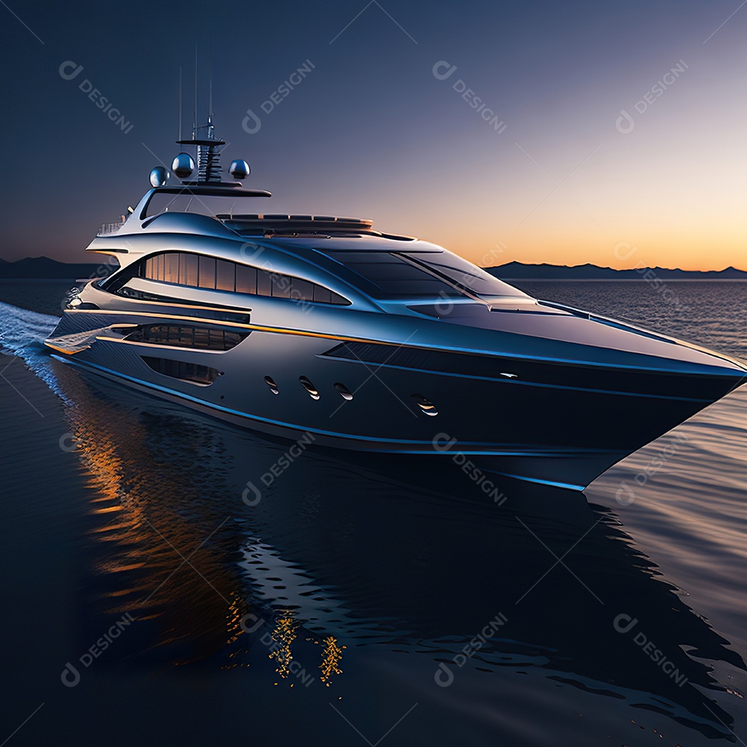 Imagem realista de iate