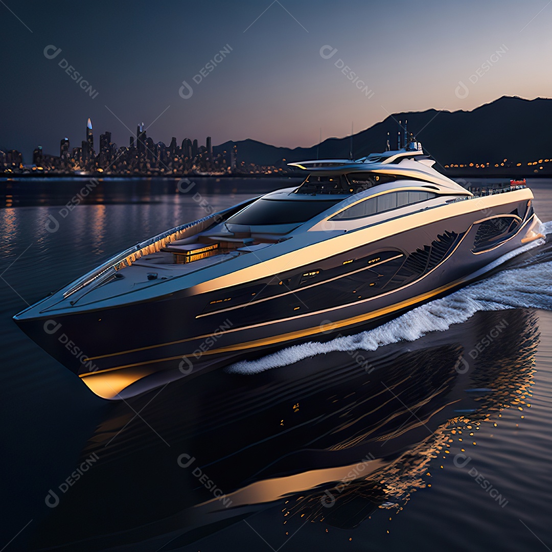 Imagem realista de iate