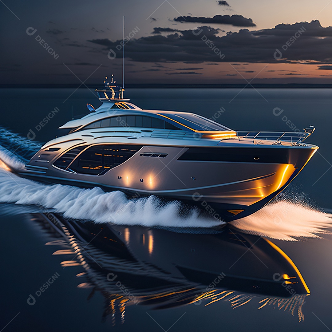 Imagem realista de iate