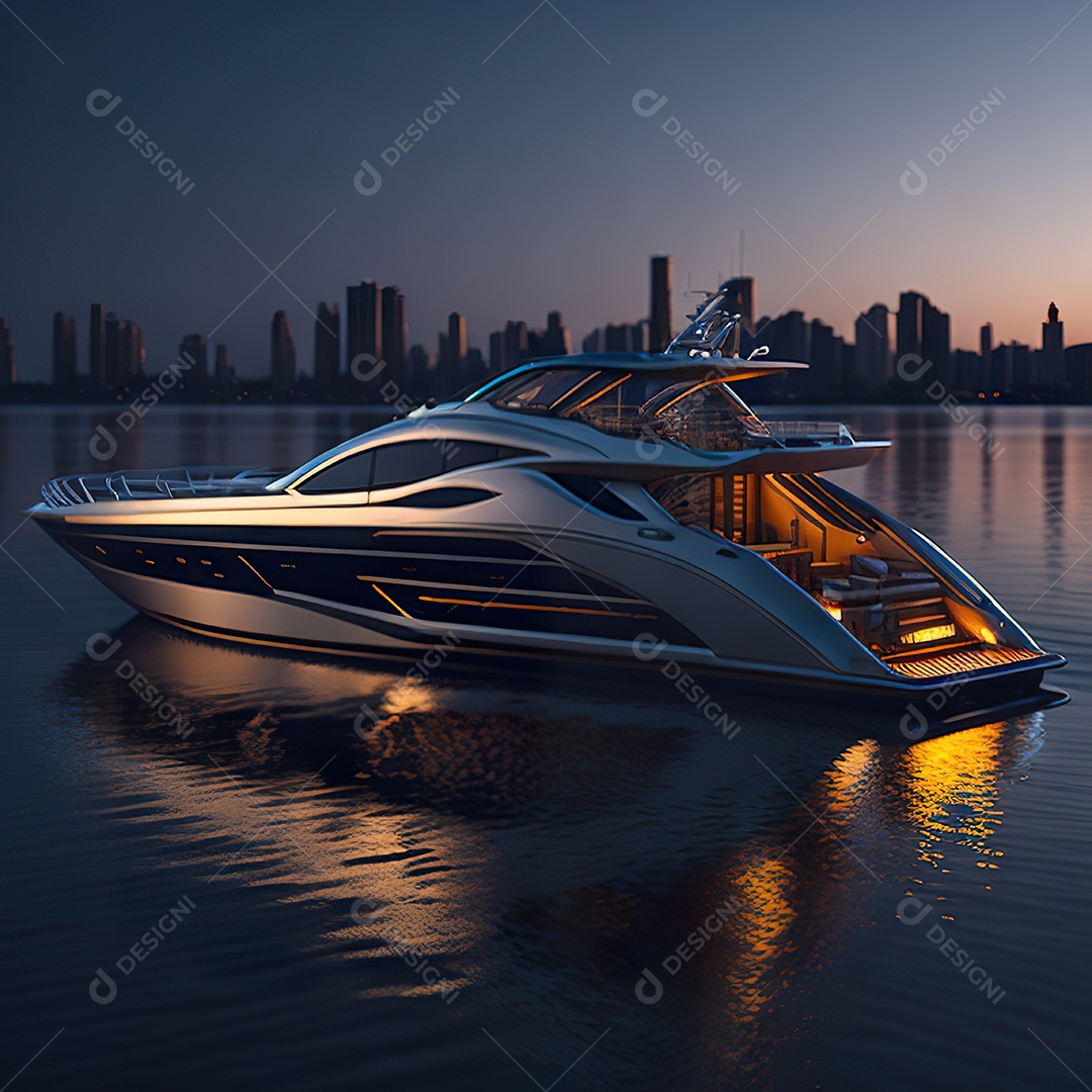 Imagem realista de iate