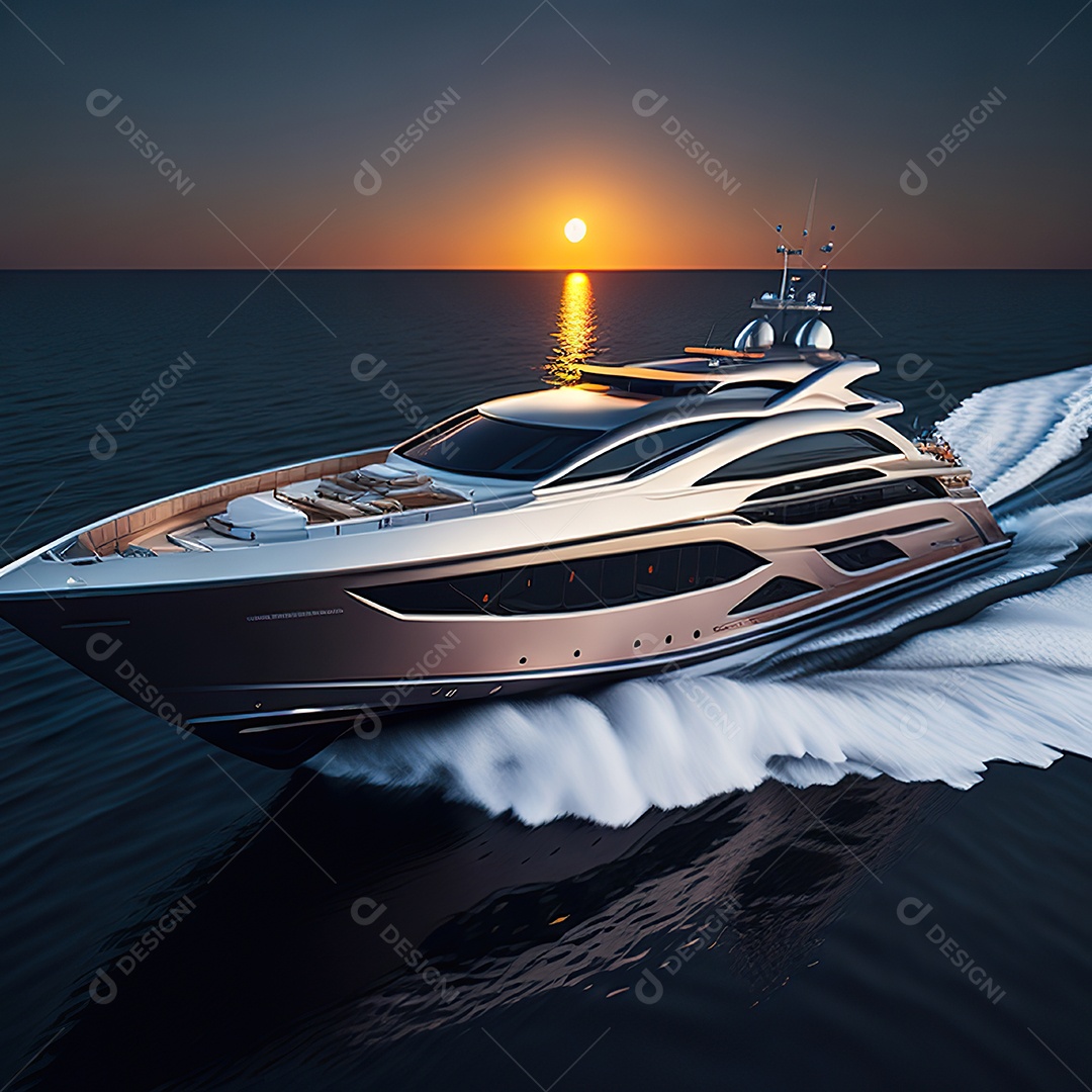 Imagem realista de iate