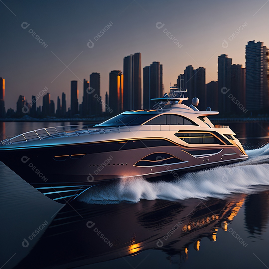 Imagem realista de iate