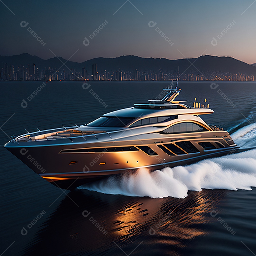 Imagem realista de iate