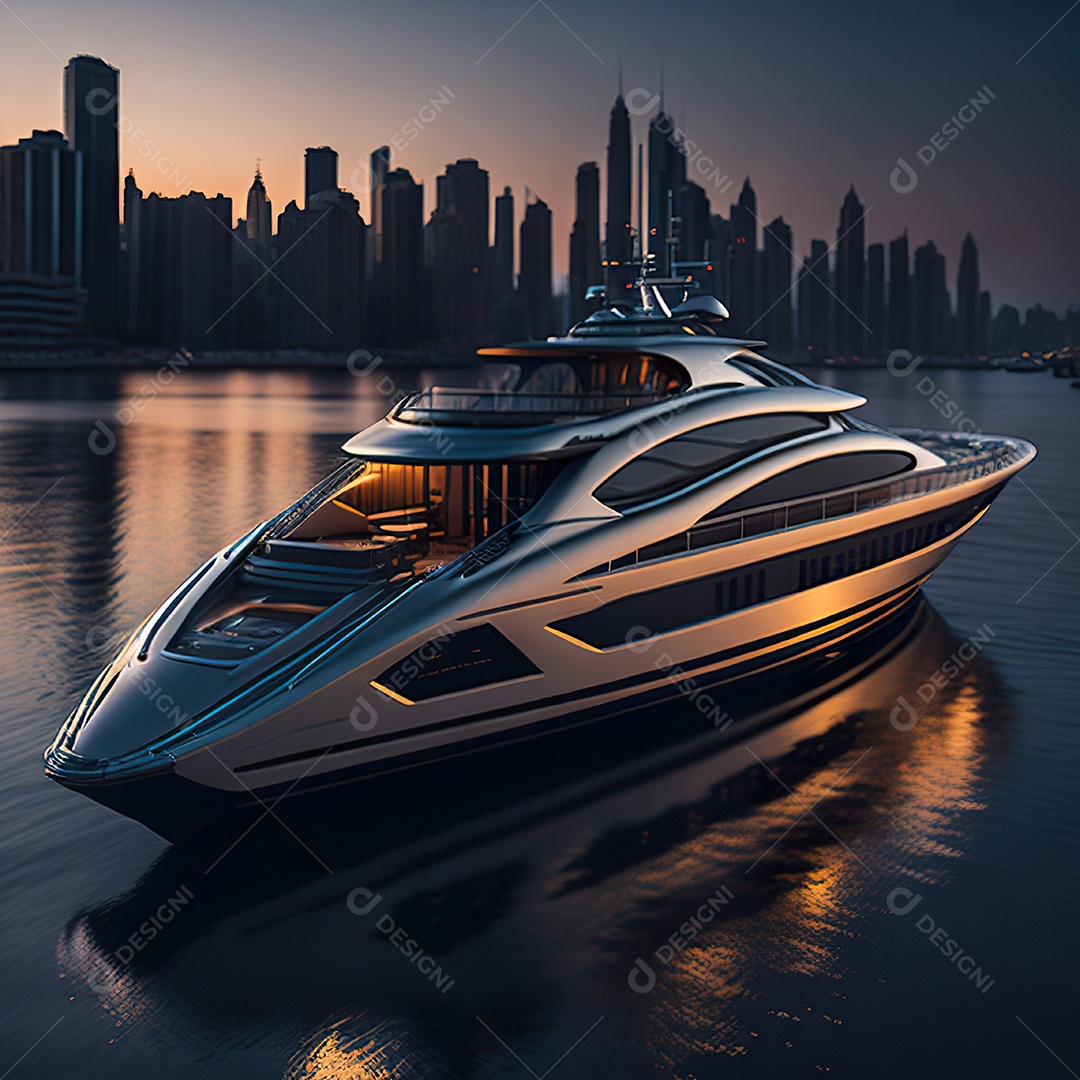 Imagem realista de iate