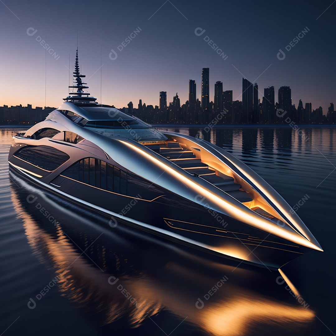 Imagem realista de iate