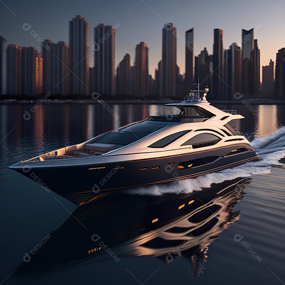 Imagem realista de iate