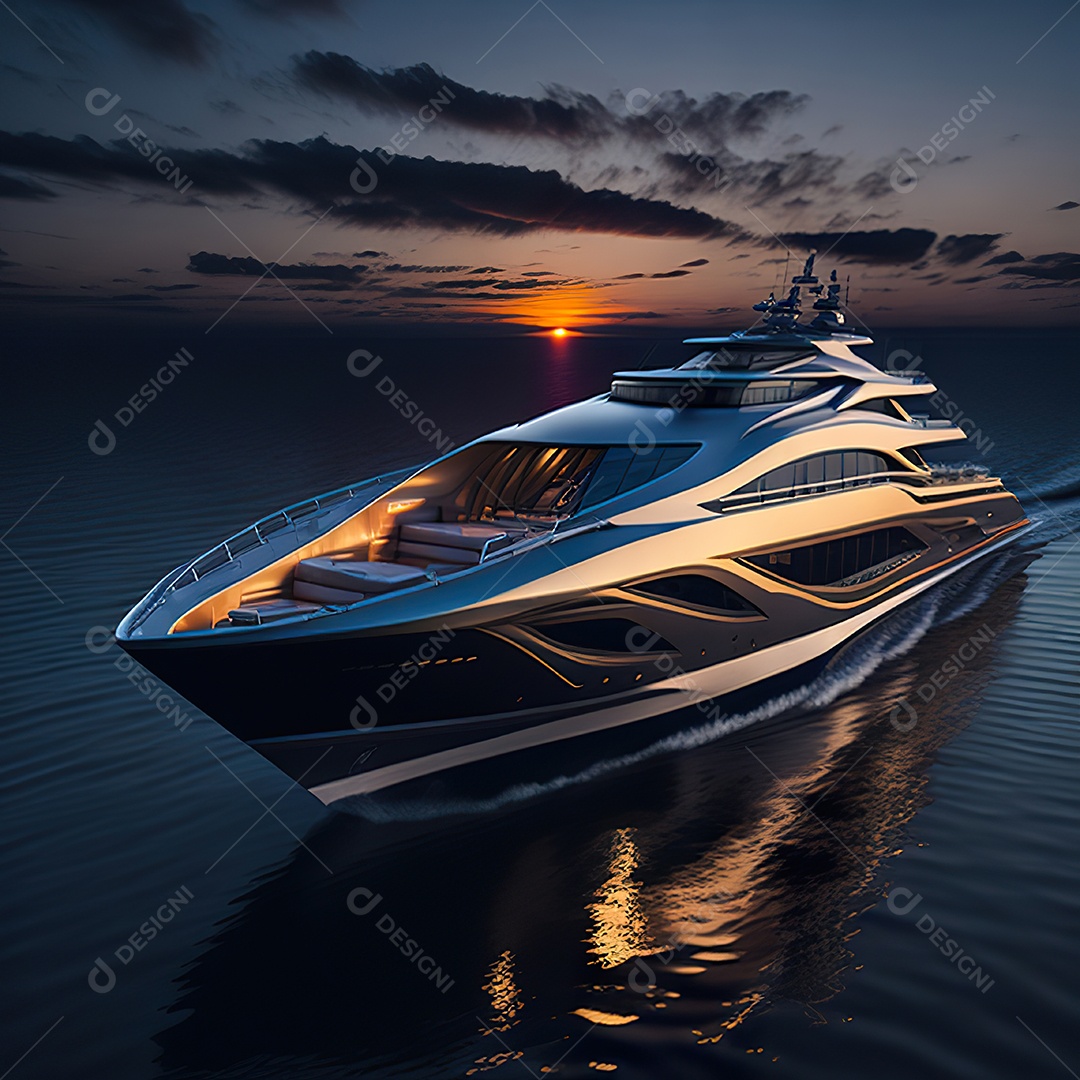 Imagem realista de iate