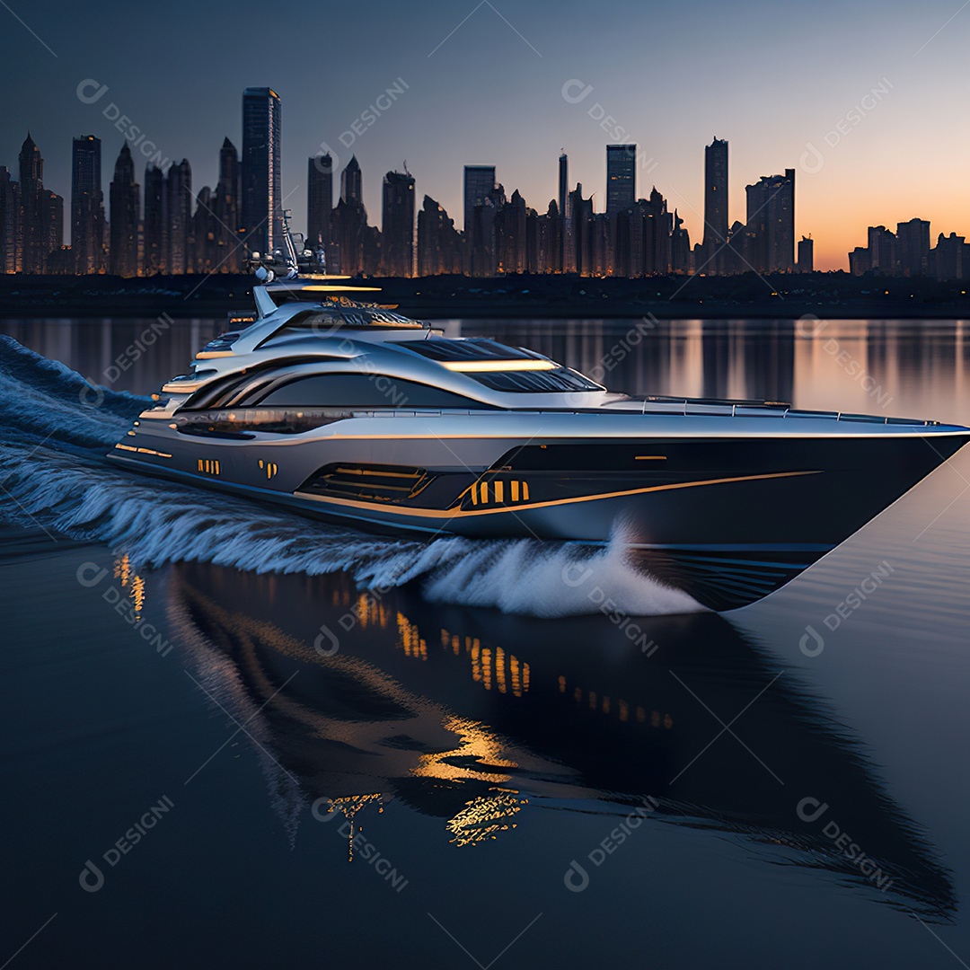 Imagem realista de iate