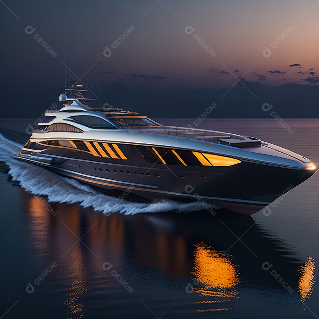 Imagem realista de iate