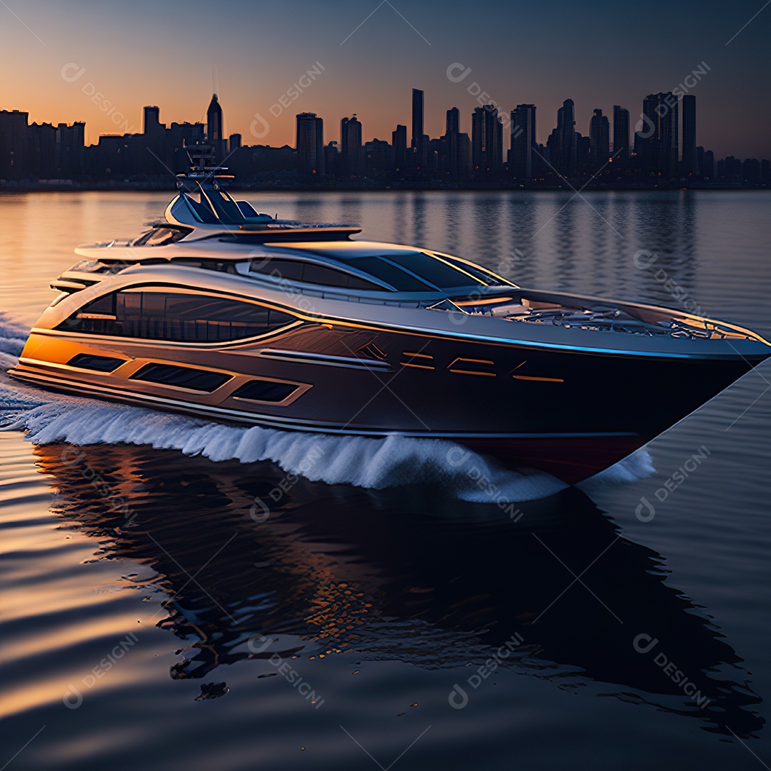 Imagem realista de iate