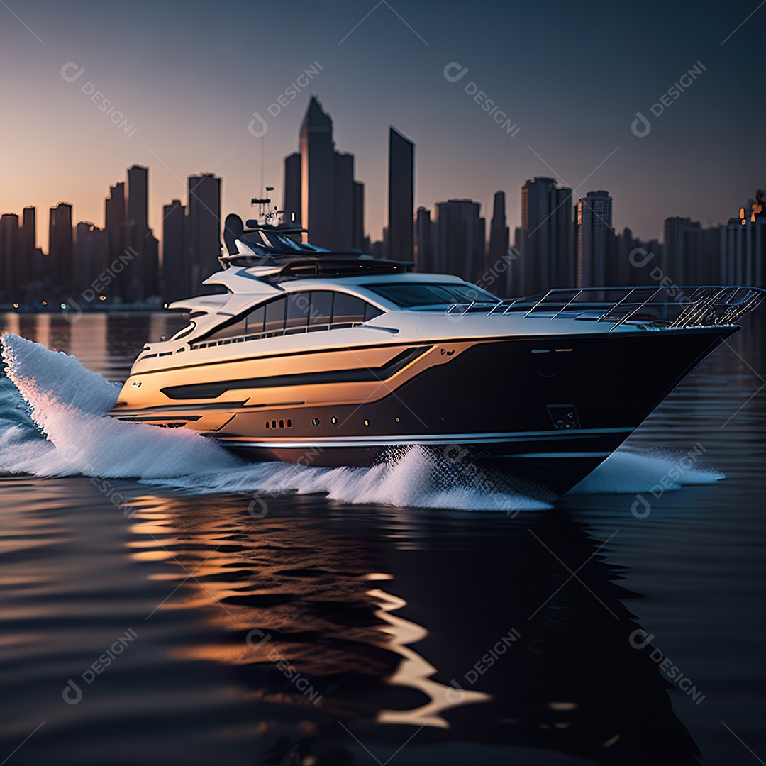 Imagem realista de iate