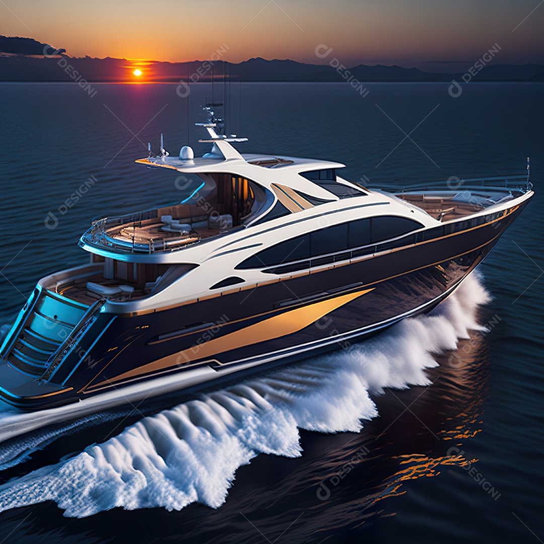 Imagem realista de iate