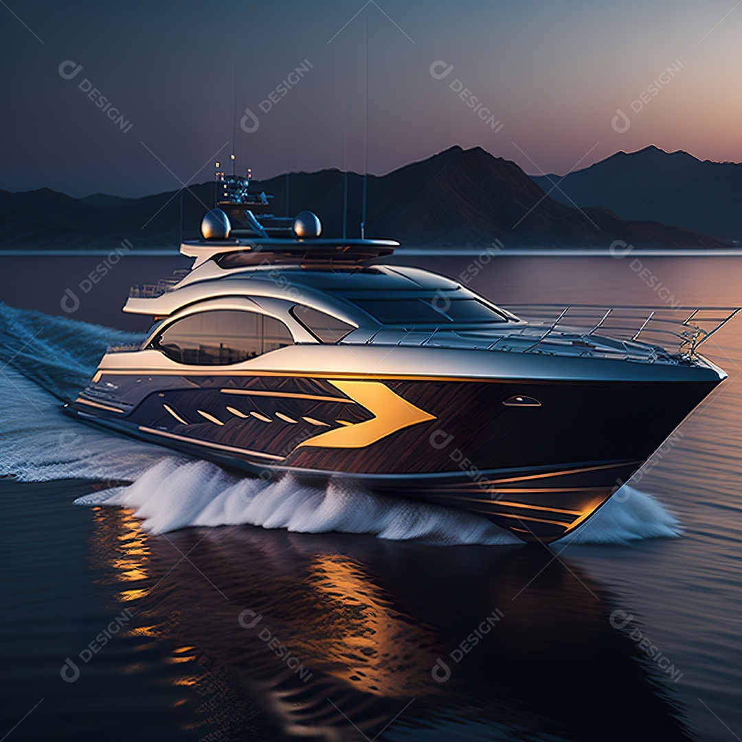 Imagem realista de iate