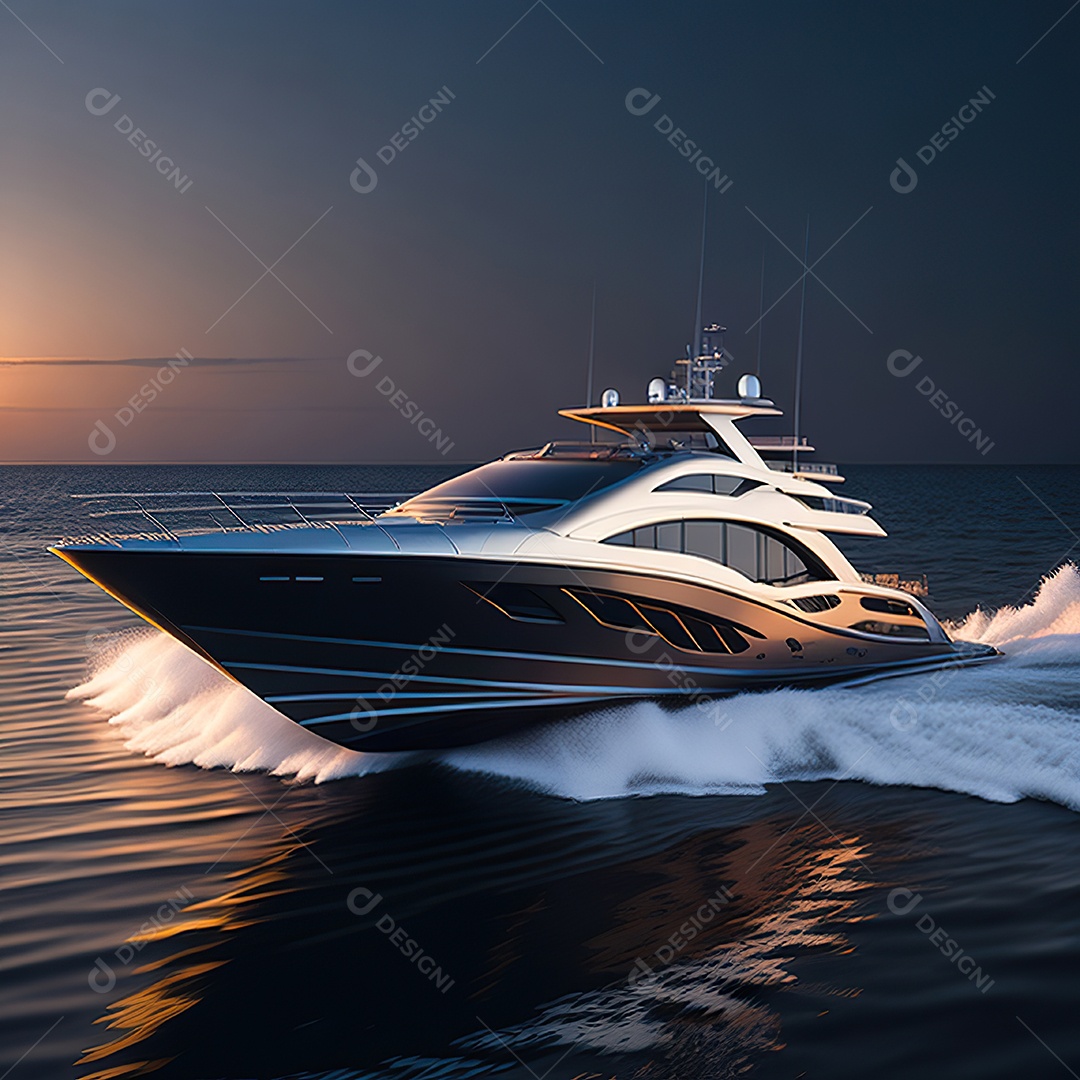 Imagem realista de iate