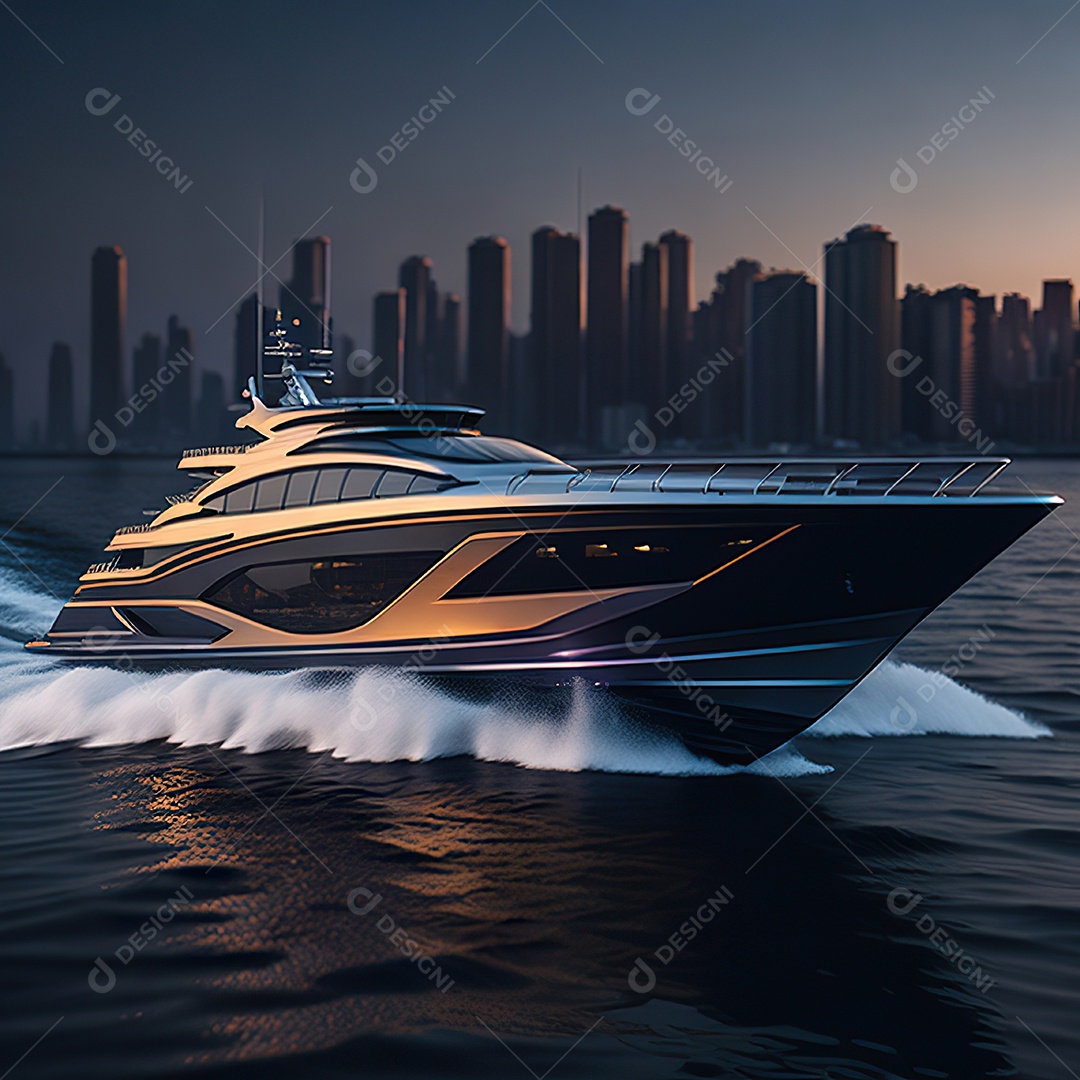 Imagem realista de iate