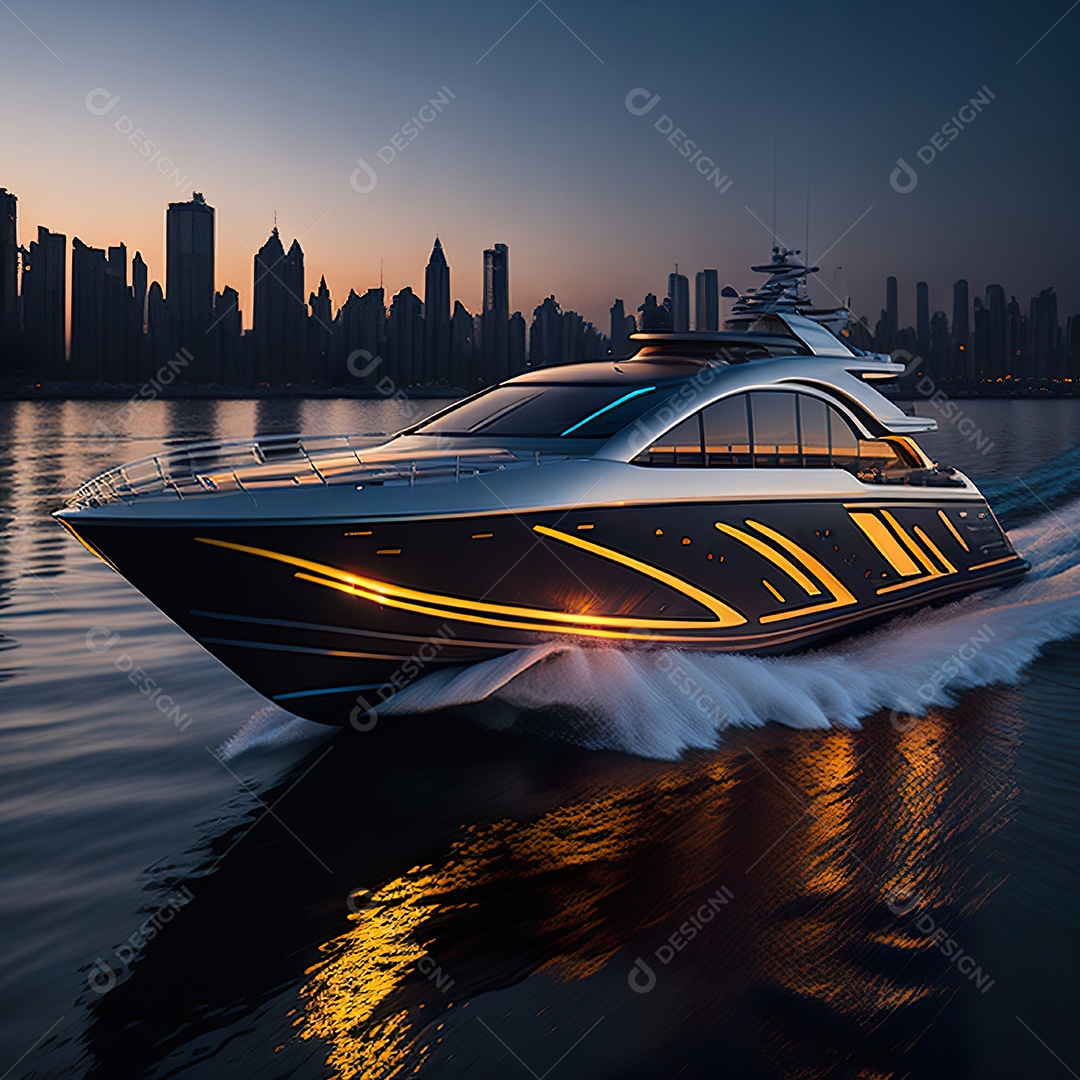 Imagem realista de iate