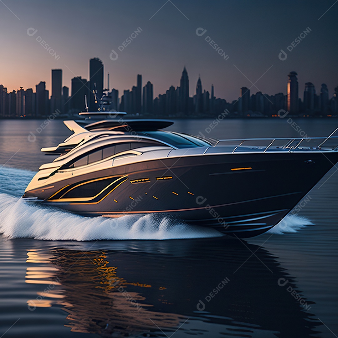 Imagem realista de iate