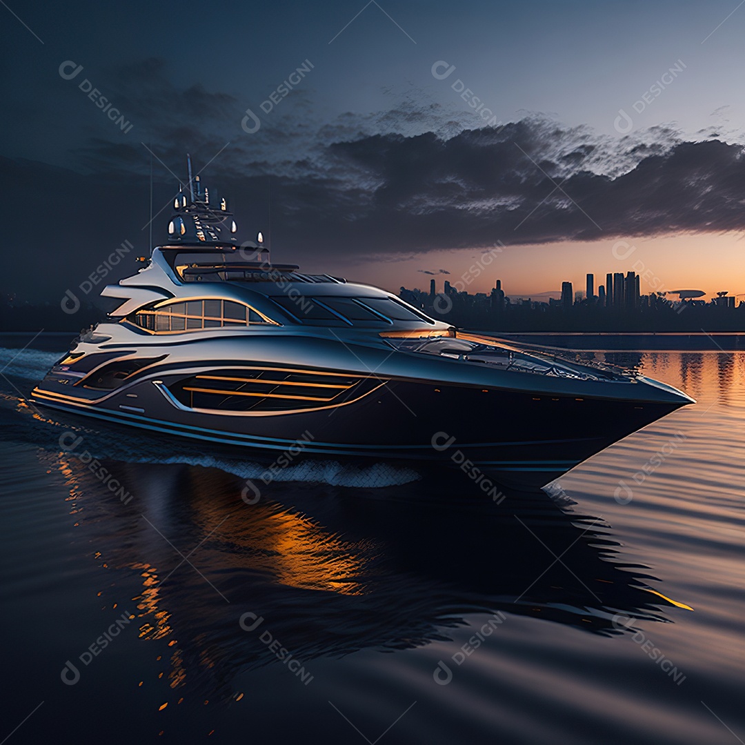 Imagem realista de iate