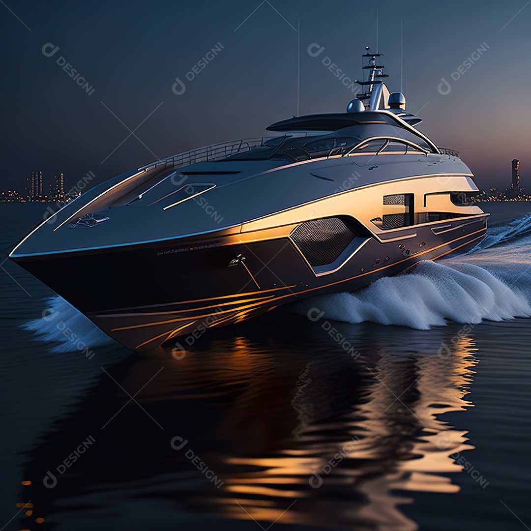 Imagem realista de iate