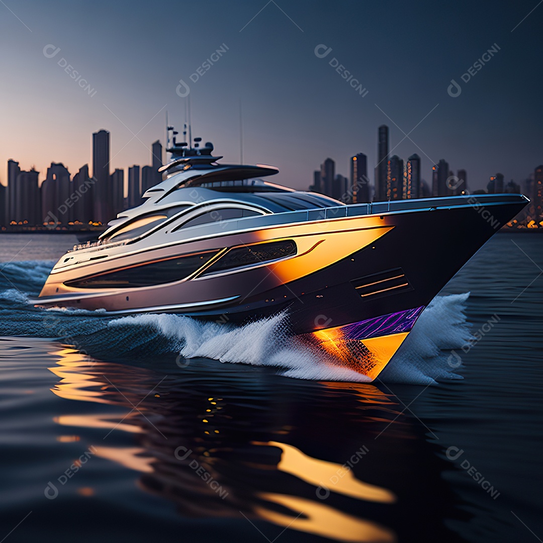 Imagem realista de iate