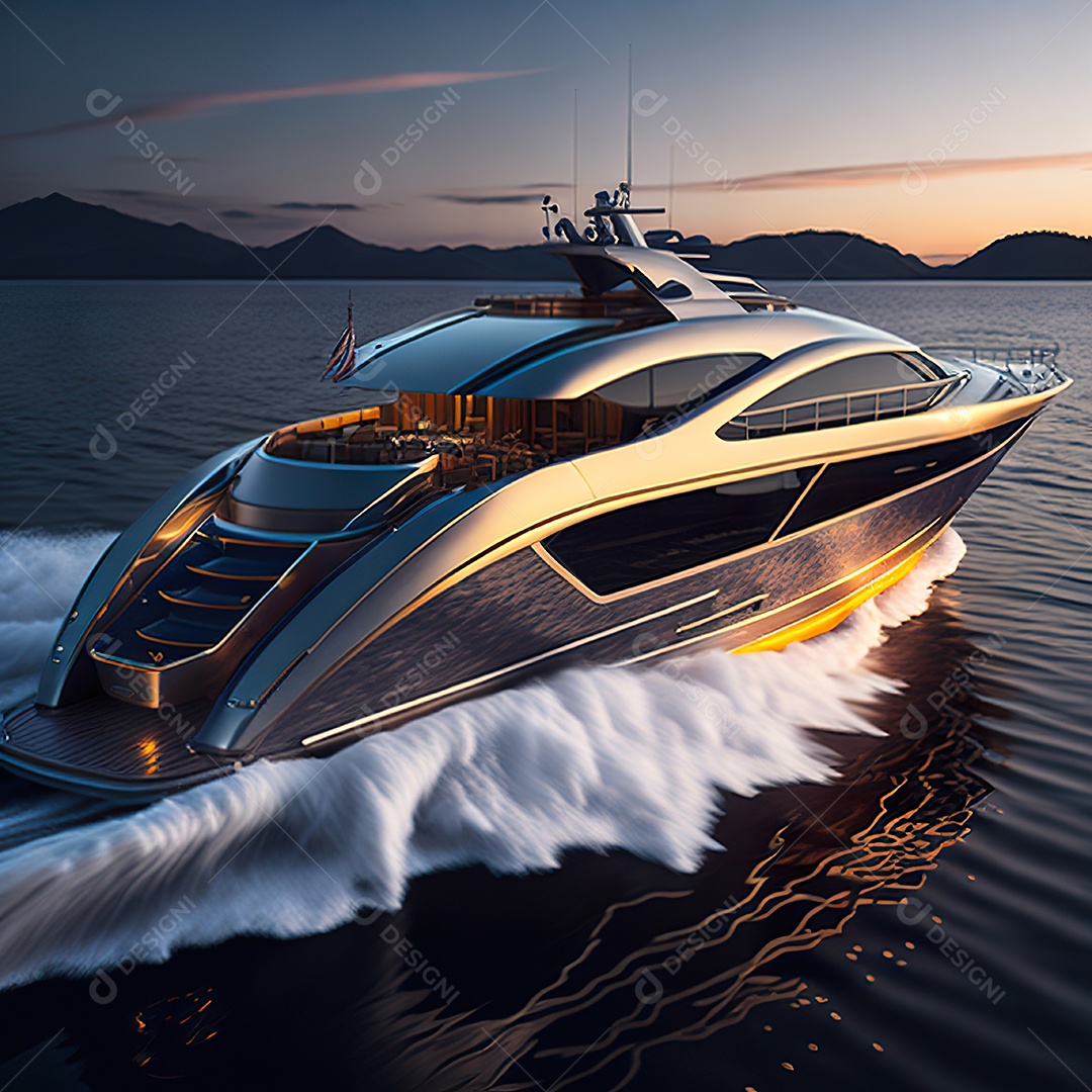 Imagem realista de iate