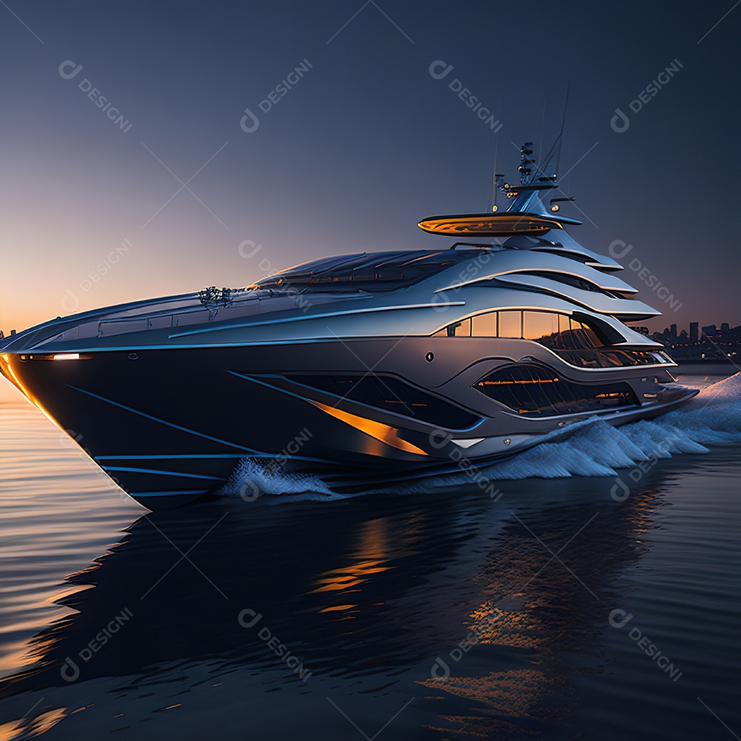 Imagem realista de iate