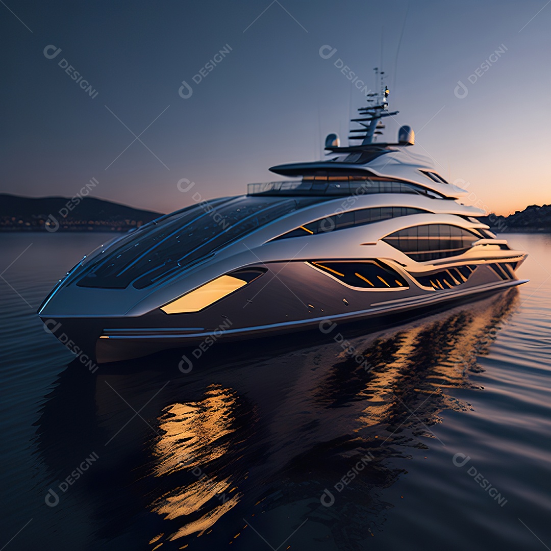 Imagem realista de iate