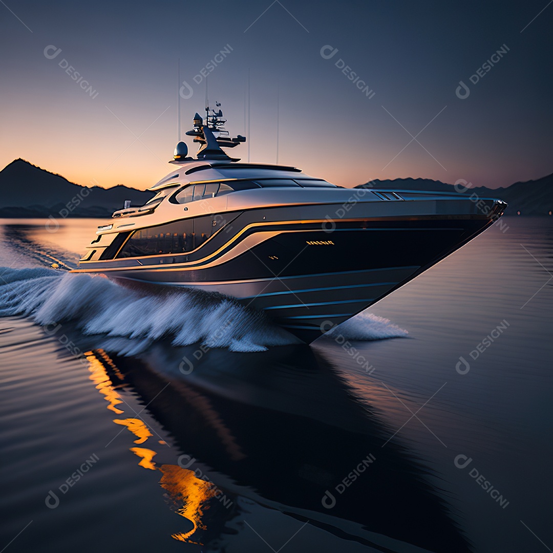 Imagem realista de iate