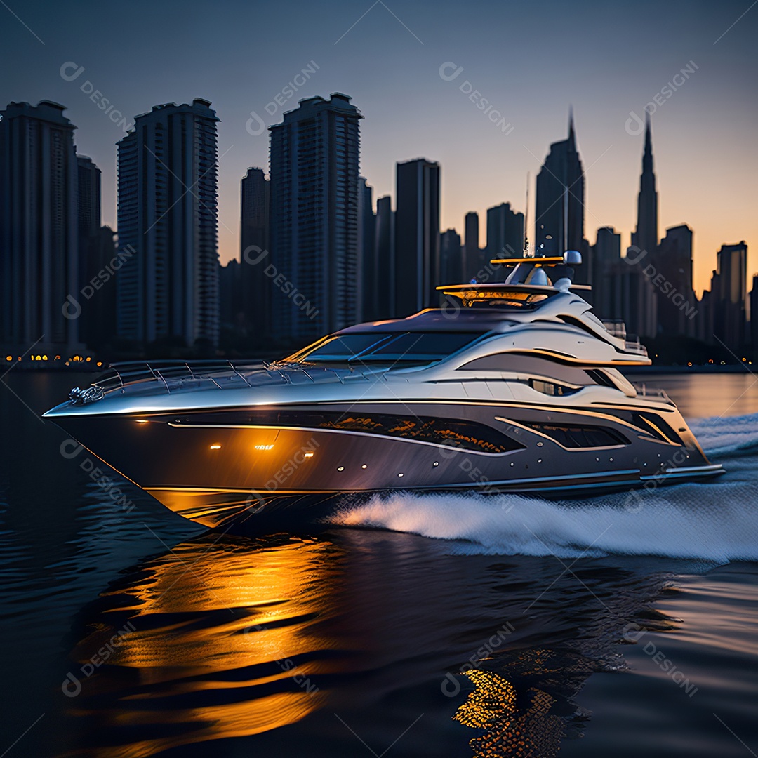 Imagem realista de iate