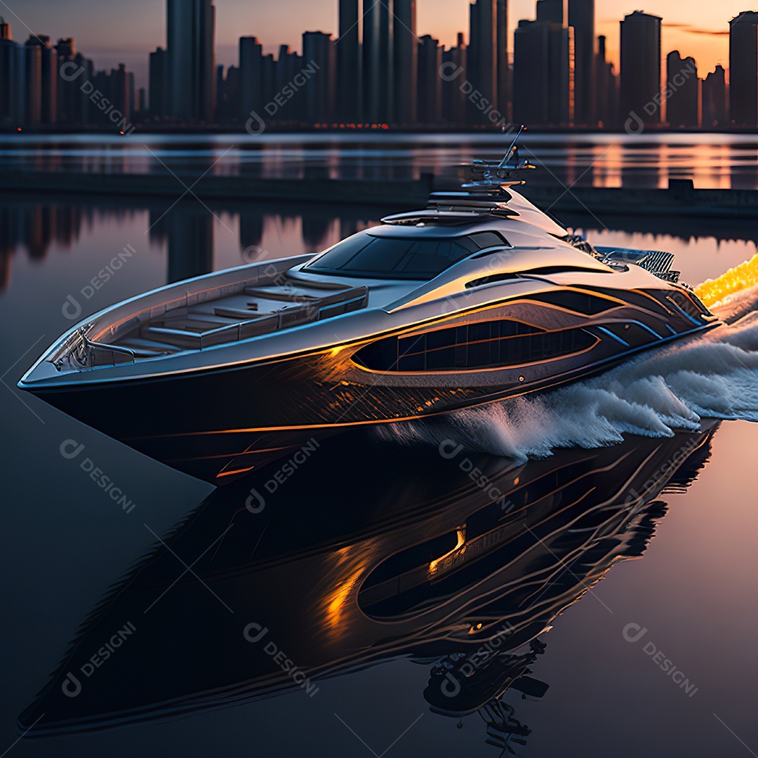 Imagem realista de iate