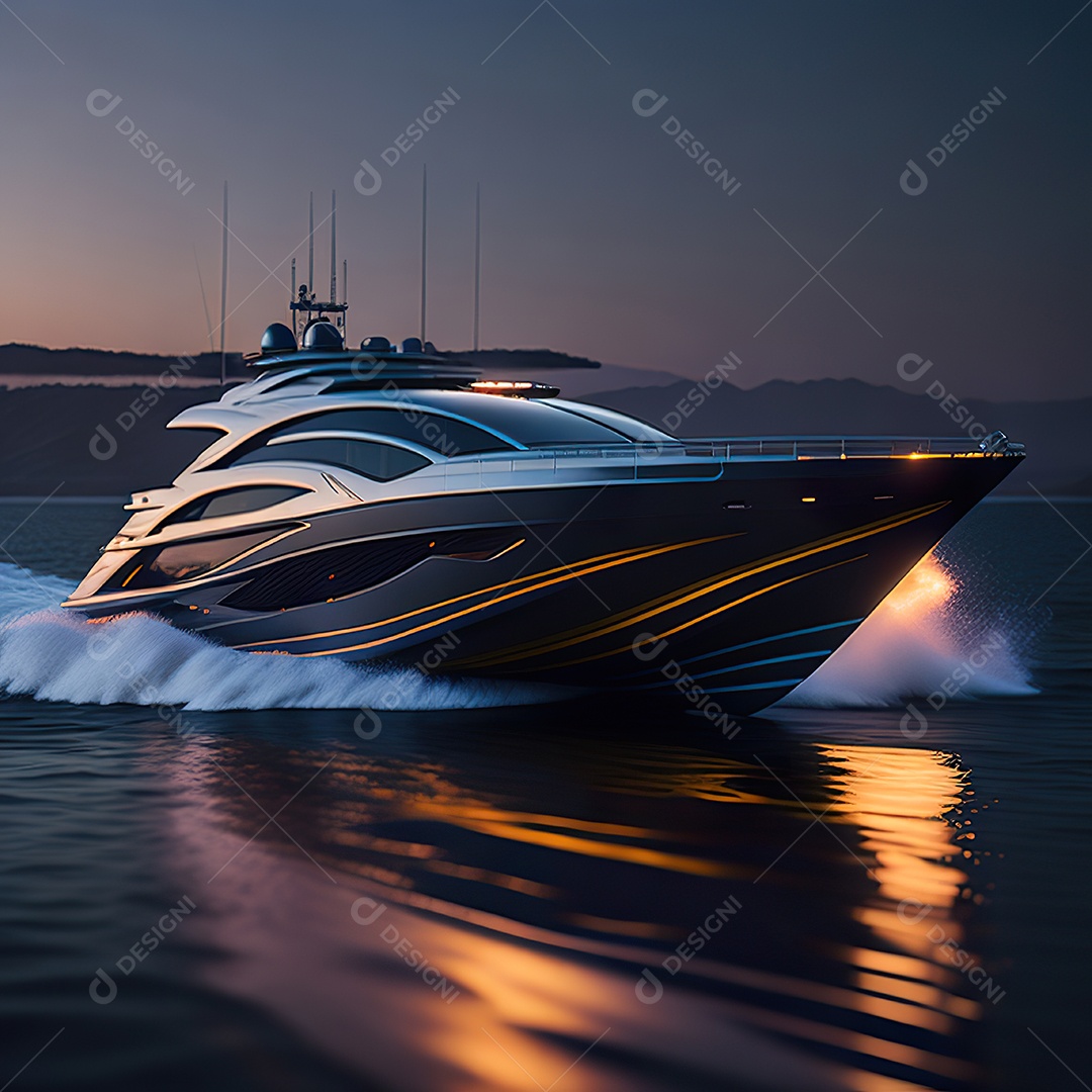 Imagem realista de iate